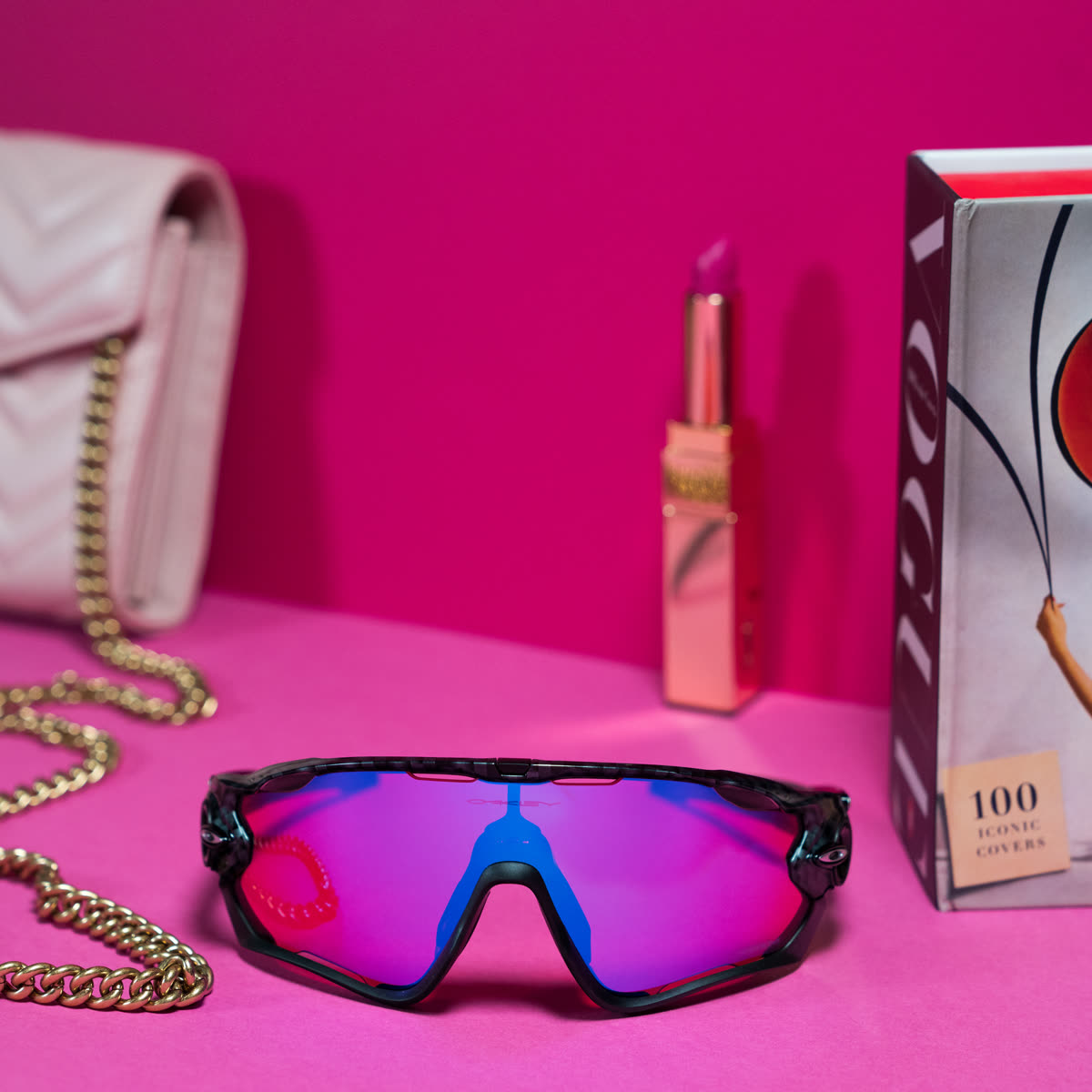 Oakley Jawbreaker on pink, Synsam campaign
