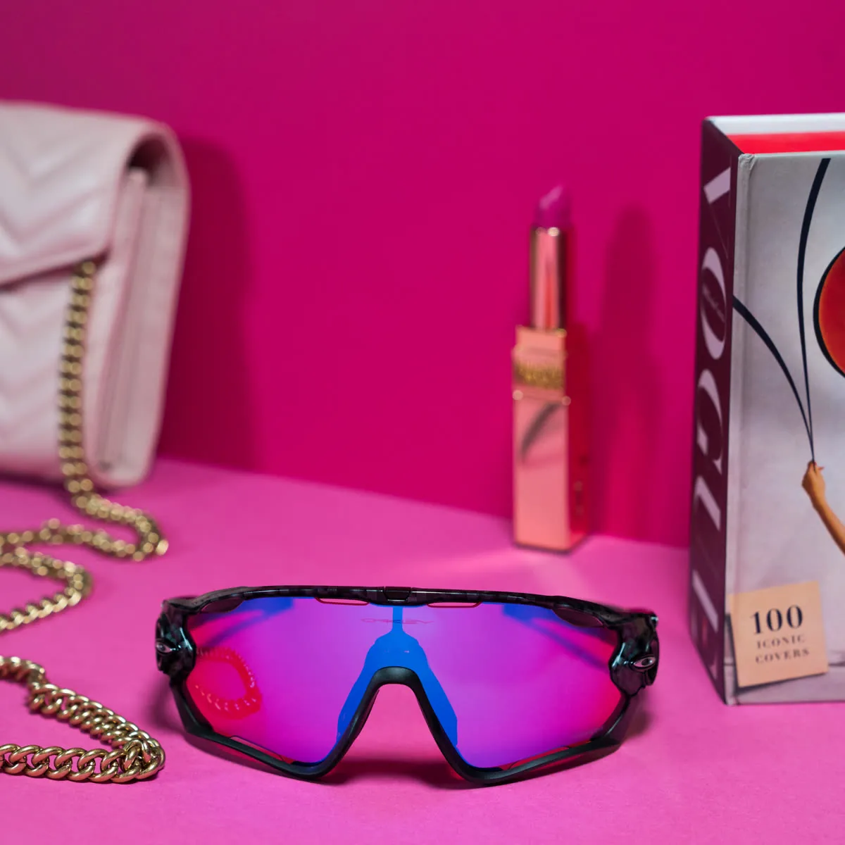 Oakley Jawbreaker on pink, Synsam campaign