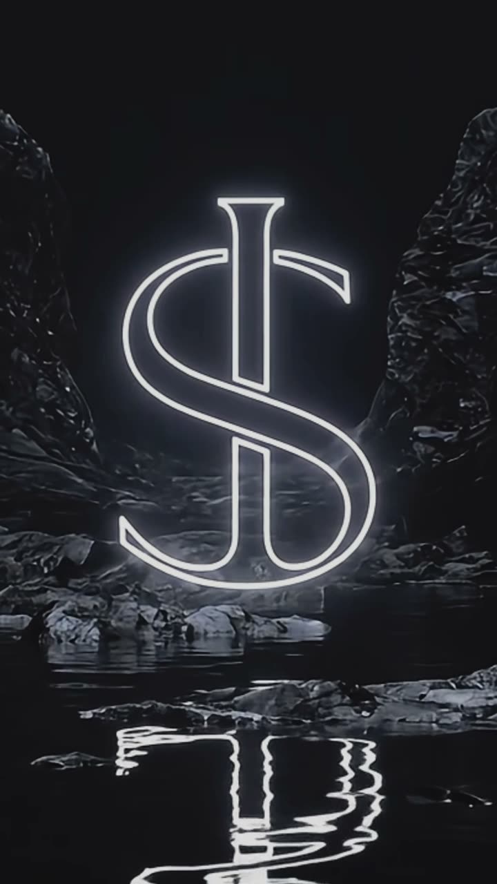 The iSales monogram as a neon sign above water