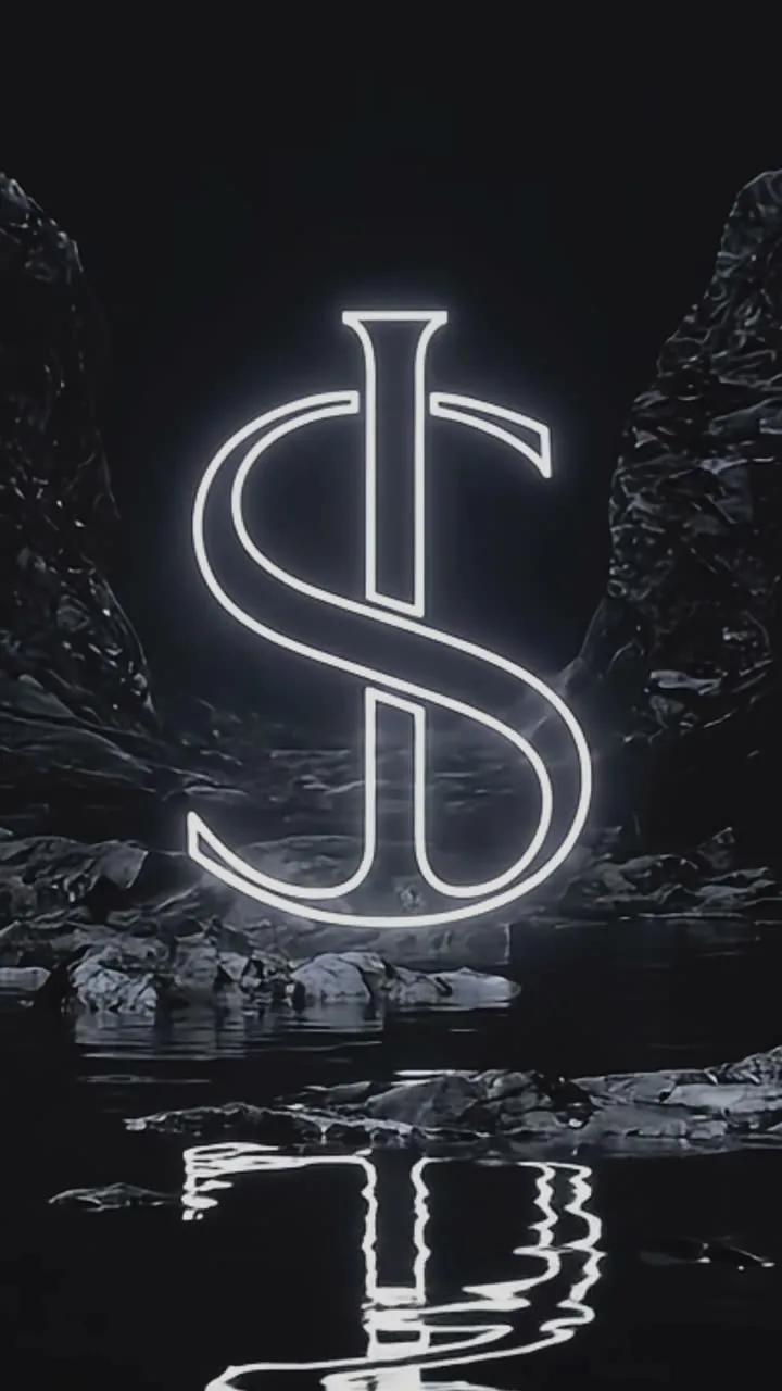 The iSales monogram as a neon sign above water